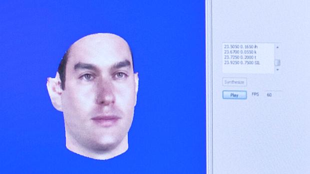 A interface do programa 'Talking Head': no futuro, avatar poderá representar usuários na internet