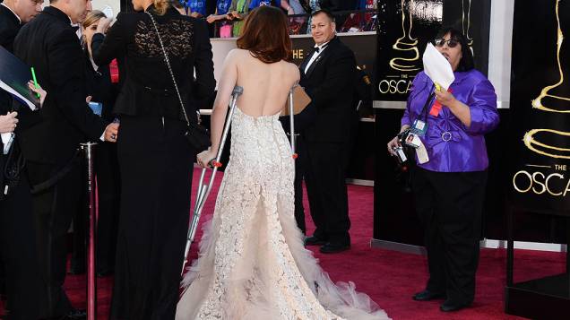 Kristen Stewart na chegada ao Oscar 2013