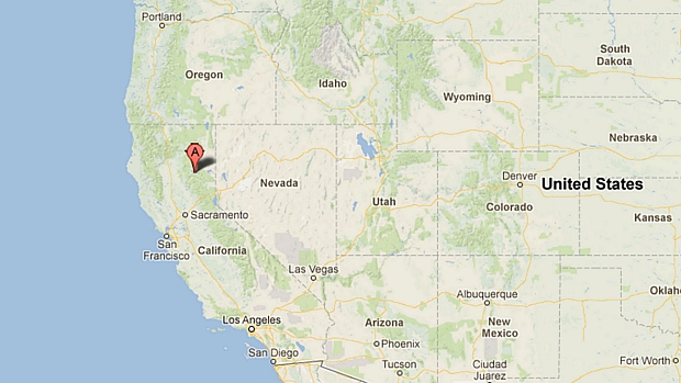Marcador mostra epicentro do terremoto na Califórnia