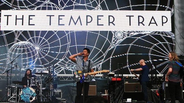 A banda australiana The Temper Trap durante show no Lollapalooza