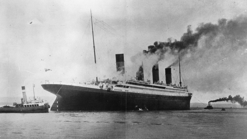 Fotografia de época do RMS Titanic