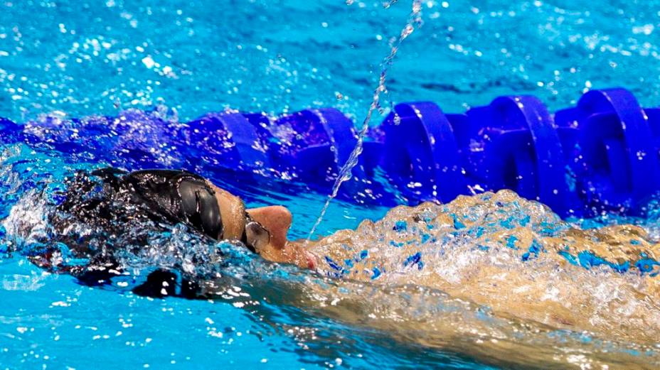 César Cielo no Centro Aquático do Parque Olímpico de Londres 2012