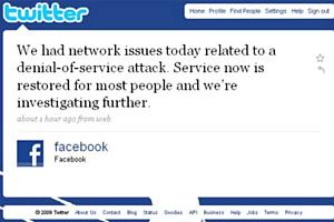 O Facebook usa o Twitter para anunciar seus problemas e a investigação