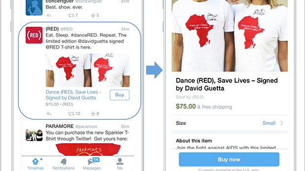 Twitter lança botão 'comprar'