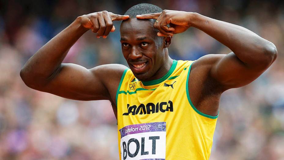 Usain Bolt durante a prova de classificação para as semifinais dos 200m, em 07/08/2012