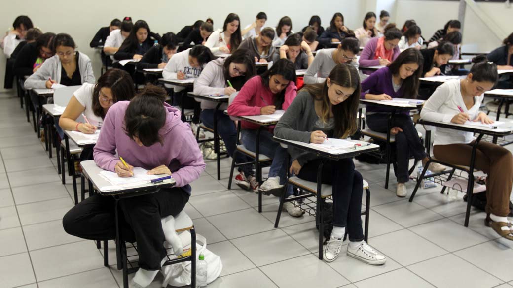 Alunos fazem provas do vestibular da UNESP, São Paulo/SP