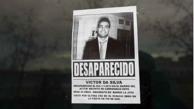 Cartaz informando o desaparecimento do brasileiro Victor da Silva, em Zaragoza, na Espanha