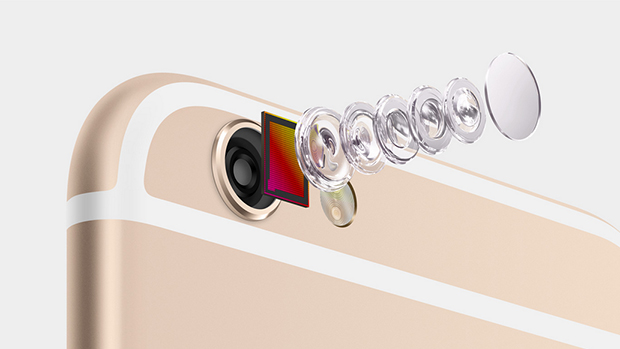 iPhone 6 tem câmera de 8MP iSight, 1.5µ pixels, ƒ2.2 de abertura e um sensor totalmente novo