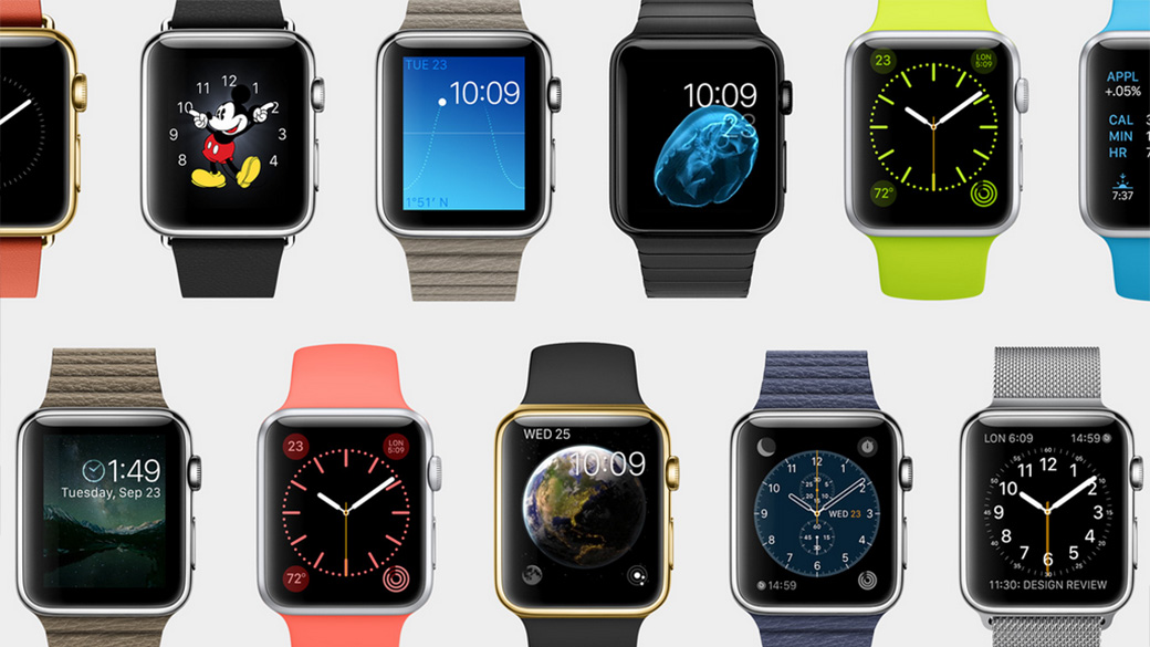 Os relógios da Apple Watch têm modelos e personalizações variadas
