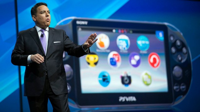 Shawn Layden, presidente da Sony, apresenta as novidades da empresa na E3, em Los Angeles