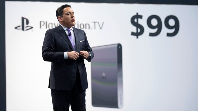 Shawn Layden, presidente da Sony, apresenta as novidades da empresa na E3, em Los Angeles