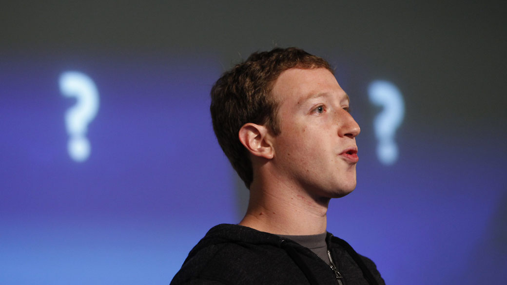 CEO do Facebook, Mark Zuckerberg apresenta novo recurso chamado "Graph Search" durante evento de mídia na sede da empresa, em Menlo Park, Califórnia