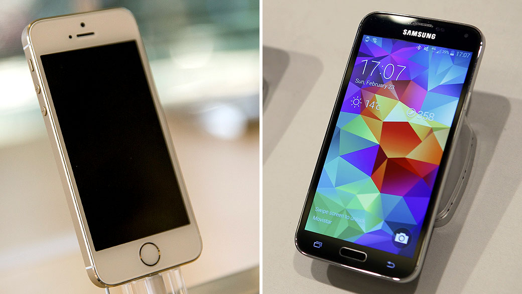 iPhone 5S e Galaxy S5: guerra pelo mercado de smartphones