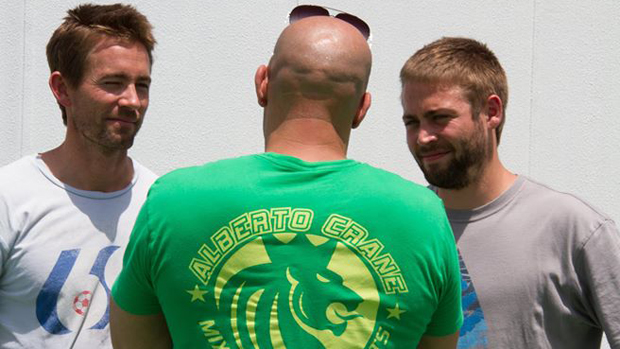 Vin Diesel com Caleb e Cody Walker, irmãos de Paul Walker