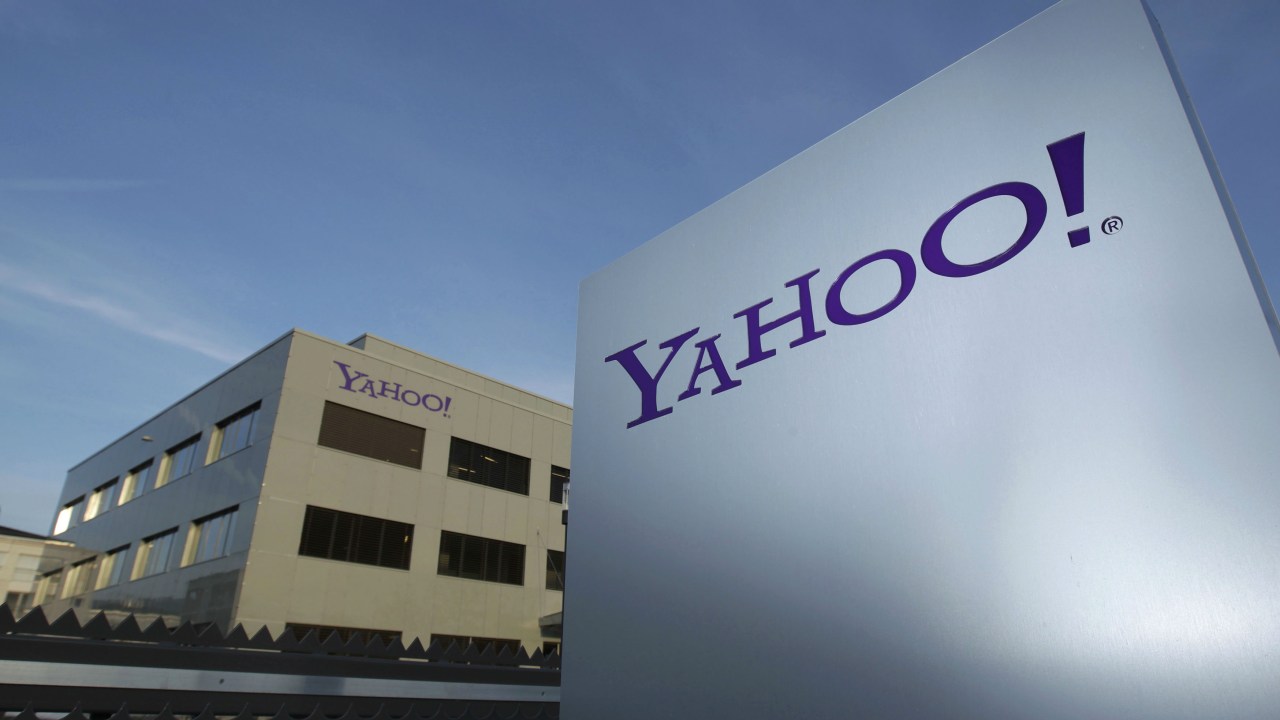 Vista de um prédio da companhia Yahoo na cidade de Rolle, na Suíça