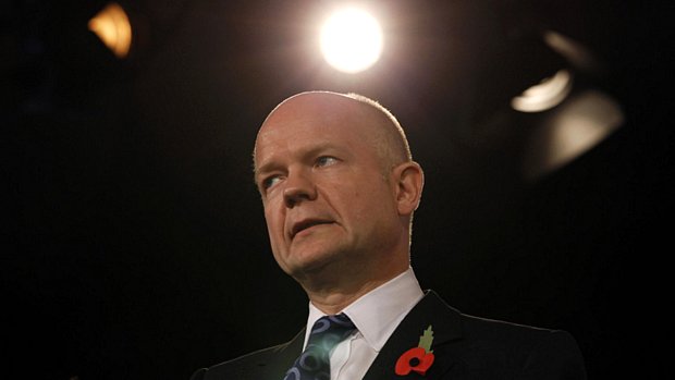 O ministro britânico das Relações Exteriores, William Hague, em Londres