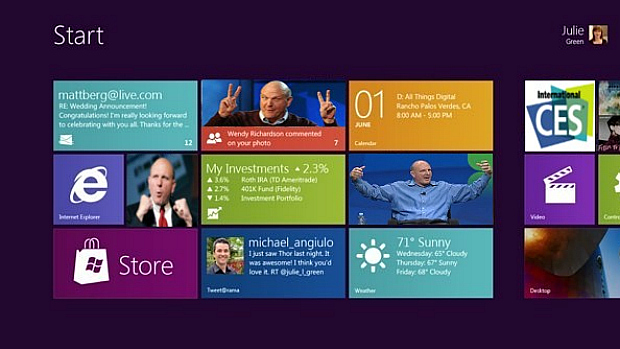 Interface do Windows 8