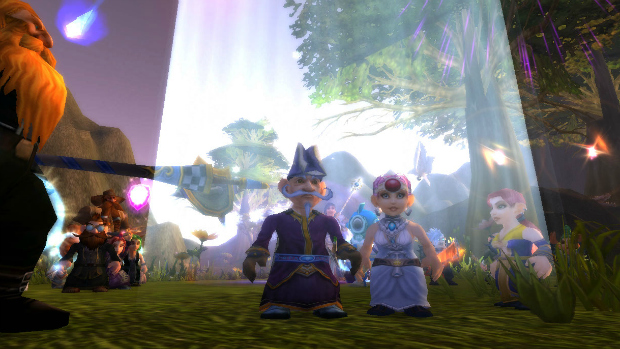 Um casamento entre jogadores no jogo 'World of Warcraft'