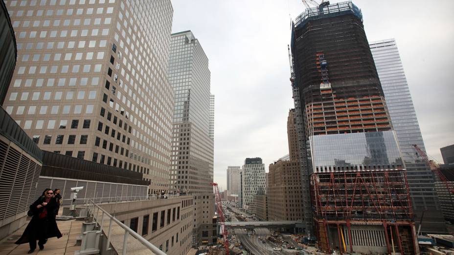 Construção do One World Trade Center em Nova York