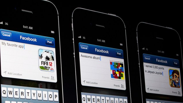 Integração do Facebook com o sistema iOS6, apresentado no iPhone