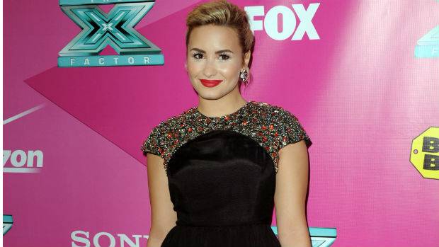 Demi Lovato na estreia do reality show <em>The X Factor</em>, do qual ela foi jurada, em 2012