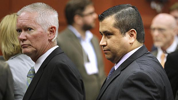 O ex-vigilante hispânico George Zimmerman, de 29 anos, aliviado com sua absolvição na Flórida