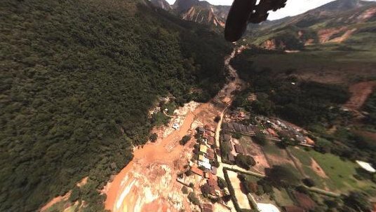 Imagem aérea do Vale do Cuiabá, em Itaipava, município de Petrópolis