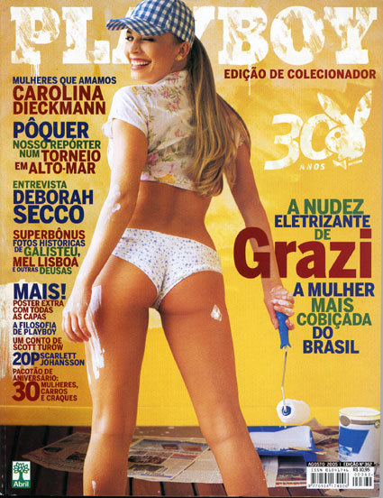 Ex-BBB Grazi Massafera na capa da Playboy de agosto de 2005