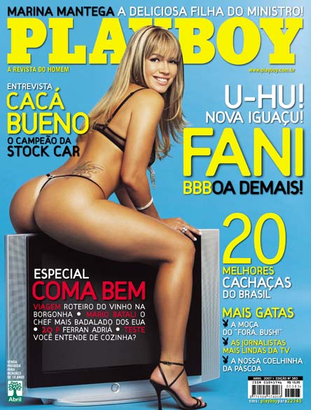 Ex-BBB Fani Pacheco na capa da Playboy de abril de 2007