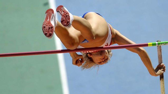 A russa Yuliya Golubchikova compete no salto com vara em Barcelona, na Espanha, nesta quarta-feira. A cidade recebe o Campeonato Europeu de Atletismo, esse ano na sua 20° edição