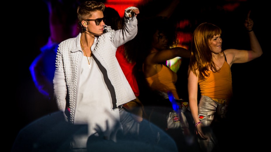 Justin Bieber se apresenta na Arena Anhembi, em São Paulo