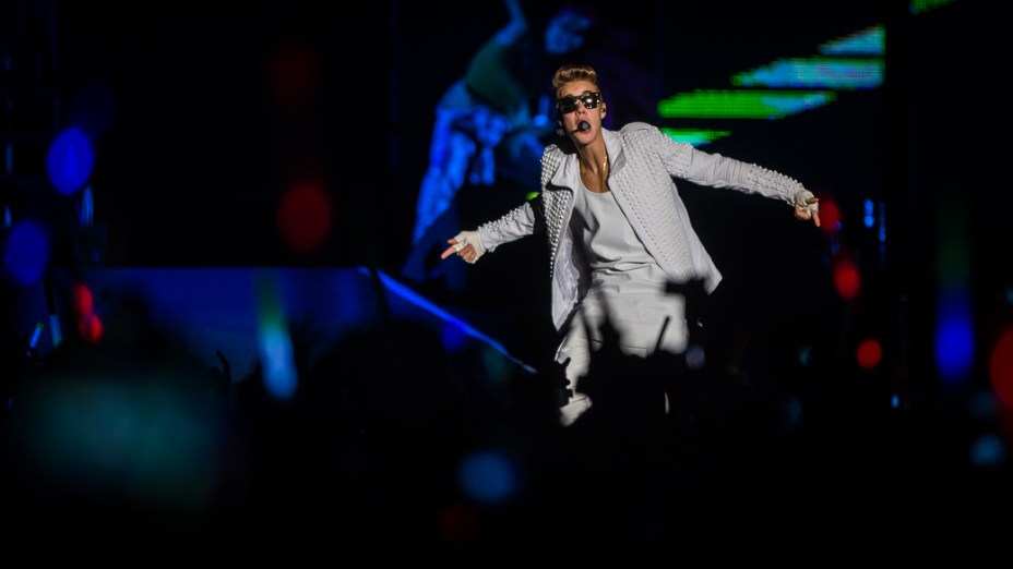 Justin Bieber se apresenta na Arena Anhembi, em São Paulo