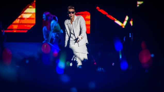 Justin Bieber se apresenta na Arena Anhembi, em São Paulo