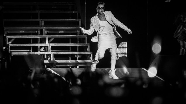 Justin Bieber se apresenta na Arena Anhembi, em São Paulo