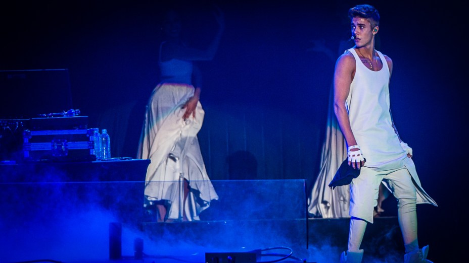 Justin Bieber se apresenta na Arena Anhembi, em São Paulo