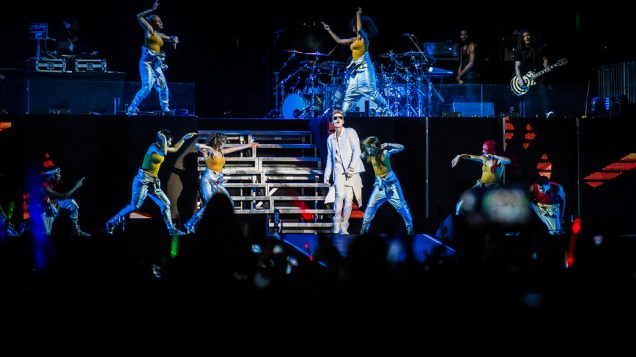 Justin Bieber se apresenta na Arena Anhembi, em São Paulo