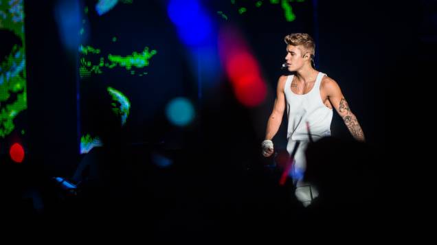 Justin Bieber se apresenta na Arena Anhembi, em São Paulo