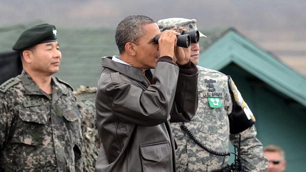 Obama na zona desmilitarizada das coreias