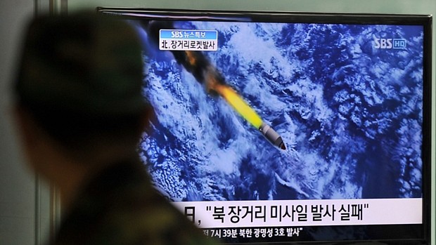 TV mostra animação do foguete norte-coreano - na prática, o artefato não funcionou