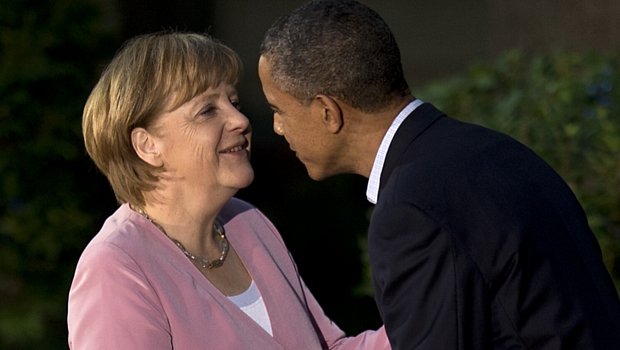 Angela Merkel e Barack Obama em Camp David