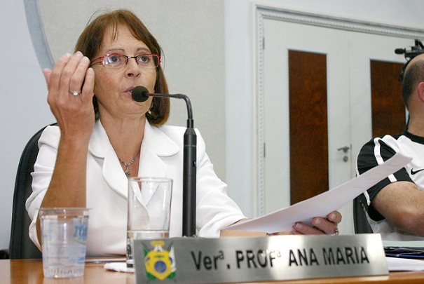 A vereadora Ana Maria Holleben (PT). Parlamentar é suspeita de ter forjado sequestro