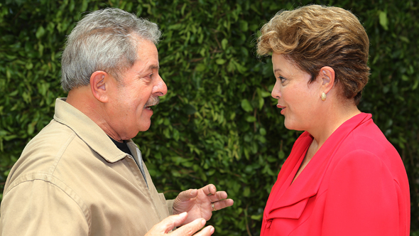 Lula e a presidente Dilma Rousseff em São Paulo; encontro não estava previsto na agenda