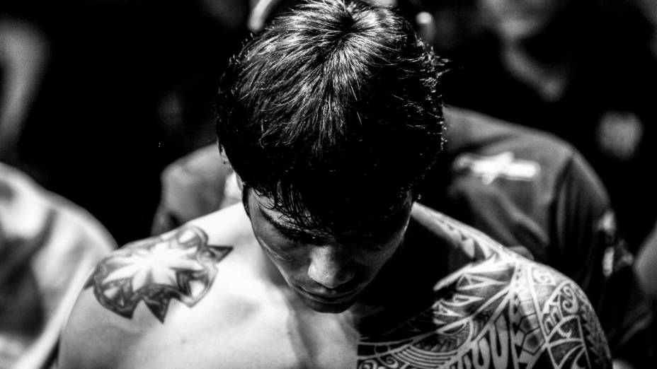 Erick Silva se prepara antes da luta contra Jason High pelo Card Principal do The Ultimate Fighter, em Fortaleza