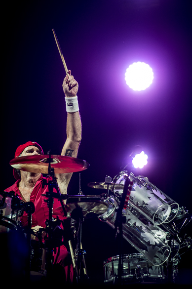 Banda Red Hot Chili Peppers se apresenta na Arena Anhembi em São Paulo