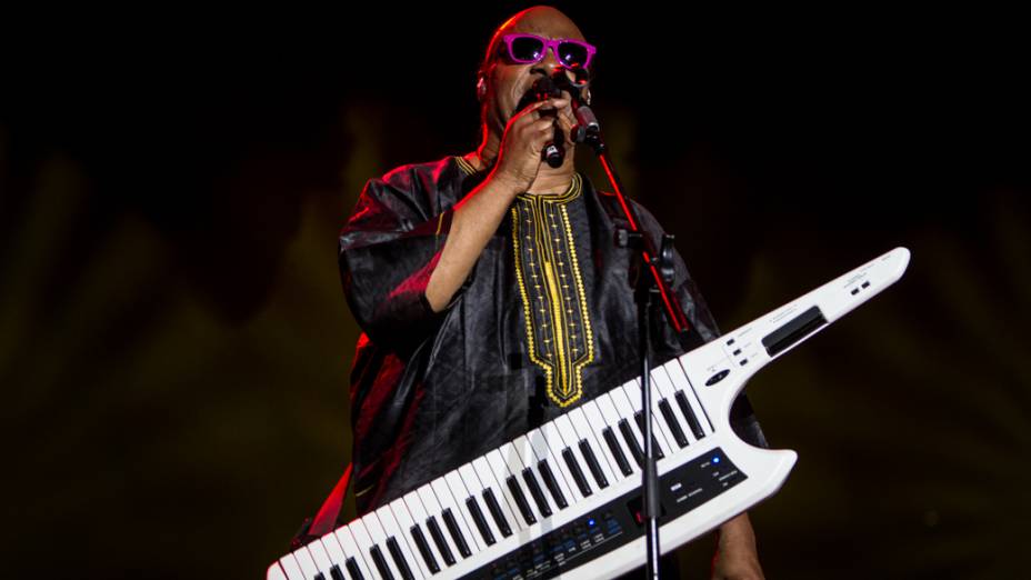 Stevie Wonder se apresenta em São Paulo durante Circuito Banco do Brasil, no Campo de Marte