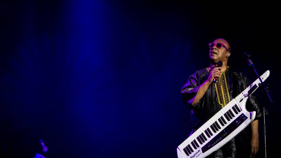 Stevie Wonder se apresenta em São Paulo durante Circuito Banco do Brasil, no Campo de Marte