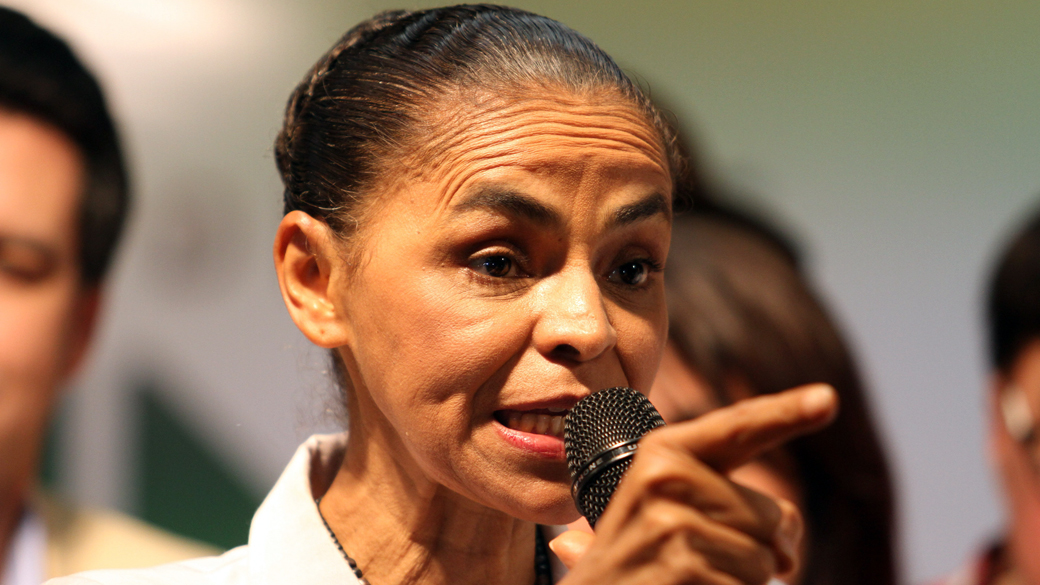 Marina Silva durante campanha em Campinas