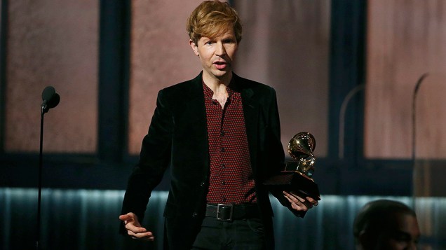 Beck, durante 57ª edição do Grammy, premiação que elege os melhores da música internacional, que acontece neste domingo (08)