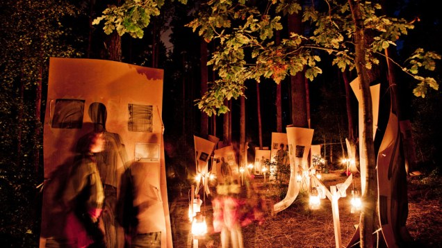Dream Module, atividade noturna durante o 22º Acampamento Mundial Escoteiro, em Rinkaby, na Suécia