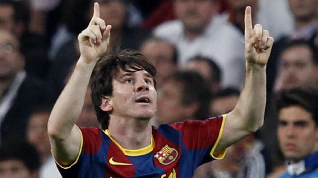 Messi foi o autor dos dois gols da vitória do Barcelona contra o Real